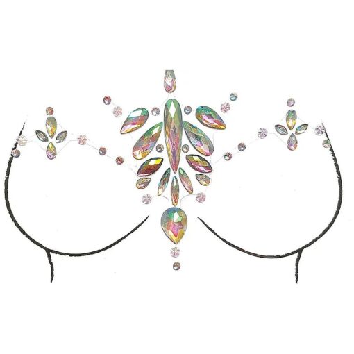 1 Pcs Breast Jewel Decoration Rhinestone Chest Sticker Temporary Tattoo Body Sticker Flash Breast Diamond Adhesive Stickers for Woman Festival Makeup