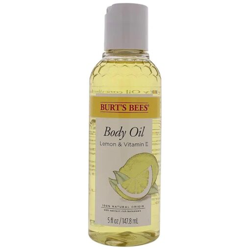 Burts Bees Body Oil - Lemon and Vitamin E Unisex Oil 5 oz, White