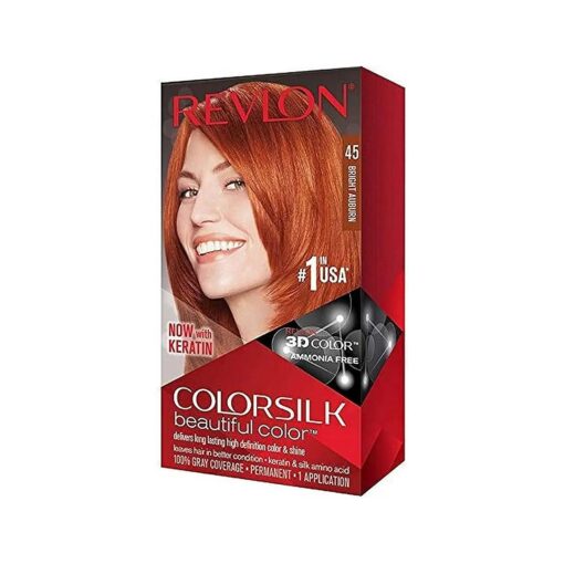 Colorsilk Haircolor, Bright Auburn, 4.4 Ounces ( Pack of 3 )