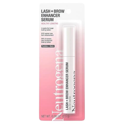 Healthy Lash + Brow Enhancer Serum For Unisex Adult Formulated with Biotin & Peptides ; Nourishing & Conditioning Serum to Enhance the Look of Lashes & Eyebrows, 0.08 oz