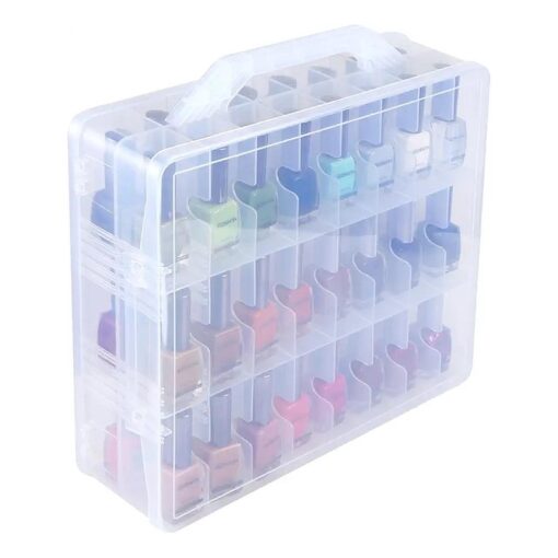 Universal Nail Polish Holder Organizer for 48 Bottles Adjustable Dividers Space Saver