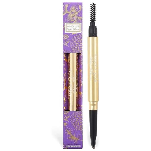 Winky Lux Uni Brow Eyebrow Pencil, Dual Sided with Spoolie, Longwearing Waterproof Eyebrow Crayon, Define Shape and Fill Brows, Brown, Blonde and Taupe Universal Shade