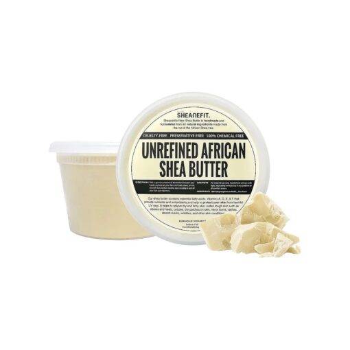 Raw Unrefined African Shea Butter, Natural Body Butter, Soft & Smooth Daily Moisturizer For Face & Body Ivory 16oz ( Pack of 1 )