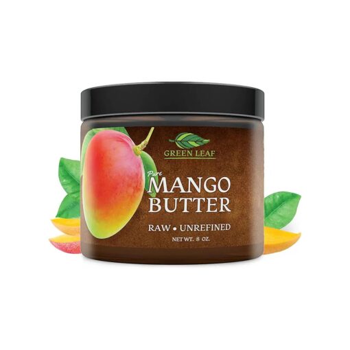 Mango Butter Raw Unrefined | Pure Ingredients | Body Moisturizer | Hydrate, Nourish & Soften Your Skin | Restore & Repair | Body Butter for Women & Men, All Skin Types 8 oz