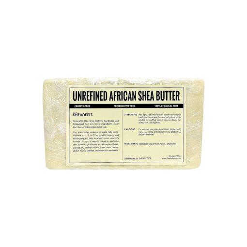 Unrefined Ivory Shea Butter Bulk 5 LB Bar- Moisturizes, Hydrates and Nourishes Dry Skin, Ivory 5 LB Bar ( 5 Pound )