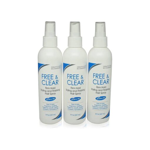 Free & Clear Hairspray Firm Hold 8 Ounce 3 pack