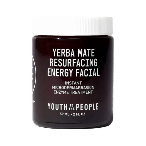 Youth To The People Yerba Mate Resurfacing Energy Facial - Microdermabrasion Facial Exfoliator for Smooth, Soft Skin - Vegan Exfoliating Face Scrub with Papaya Enzyme, Caffeine, Micro-Exfoliants ( 2oz )