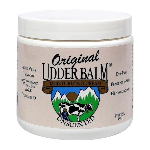 Unscented Original Udder Balm for Cracked Dry Skin 16 Fl Oz