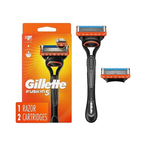 Gillette Fusion5 Razor for Men, Handle + 2 Razor Blade Refills