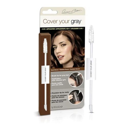 2in1 Wand and Sponge Tip Applicator - Dark Brown ( Pack of 2 )