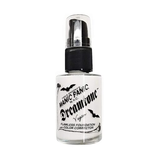 MANIC PANIC Dreamtone Flawless White Liquid Foundation - Full Coverage White Foundation And Color Corrector with Demi Matte Finish - Cosplay, Halloween Makeup, & Everyday Use ( 0.96oz )