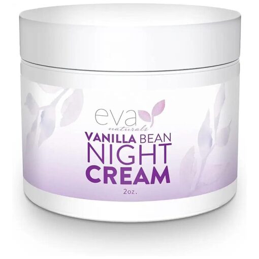 Eva Naturals Vanilla Bean Night Cream by Eva Naturals ( 60 ml ) - With Vitamin E and Green Tea