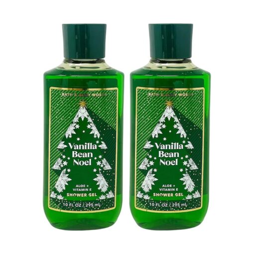 Bath and Body Works 2 Pack Vanilla Bean Noel Shower Gel 10 Oz .