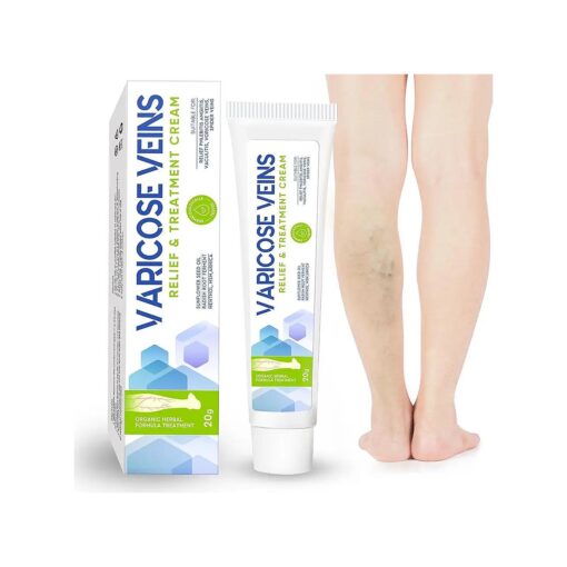 Varicose Veins Treatment Cream for Legs, Effective Varicose Veins Cream to Treat Varicose & Spider Veins, Protect Vascular Health, Relieve Tired and Heavy Legs, 20g