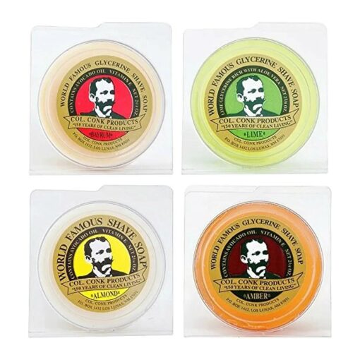 Col. Conk Shave Soap 2.25 Ounces ( Variety 4 Pack )