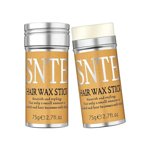 Samnyte Hair Wax Stick, 2PCS Wax Stick for Hair Slick Stick, Hair Wax Stick for Flyaways Hair Gel Stick Non-greasy Styling Cream for Fly Away & Frizz Hair