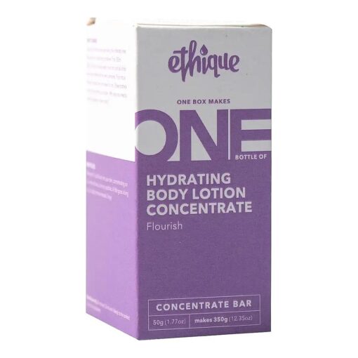 Ethique Hydrating Body Lotion Concentrate for Dry Skin - Flourish - Plastic-Free, Vegan, Cruelty-Free, Eco-Friendly, Makes 11.83 fl oz Bottle of Body Lotion ( Pack of 1 )