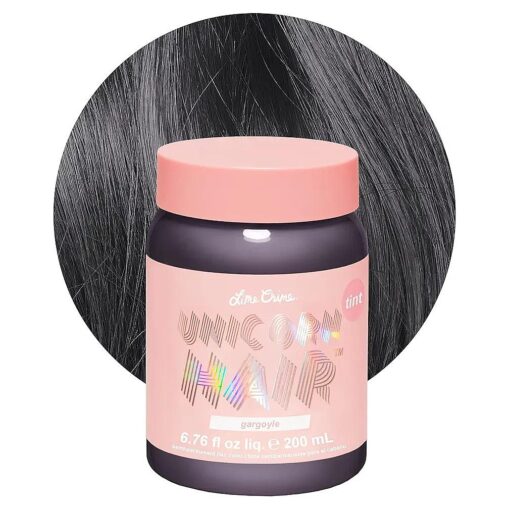 Pastel Colored Unicorn Hair Tint, Gargoyle ( Stone Grey ) - Damage-Free Semi-Permanent Hair Color Conditions & Moisturizes - Temporary Hair Dye Kit Has Sugary Citrus Vanilla Scent - Vegan