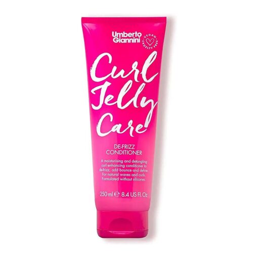 Umberto Giannini Curl Jelly Care, Vegan & Cruelty Free De-Frizz Conditioner for Curly or Wavy Hair, 250 ml