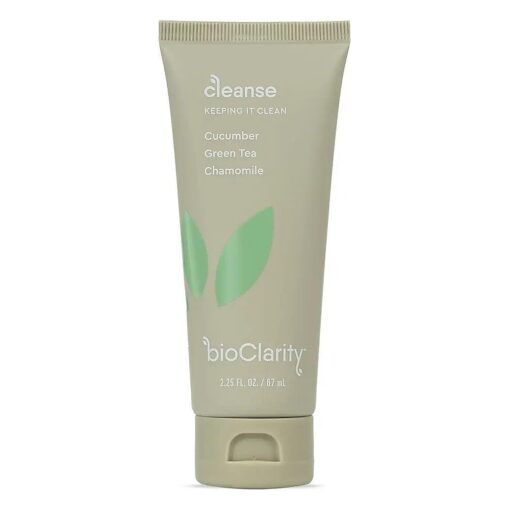 BioClarity Face Cleanser | 100 % Vegan, Gentle Wash with Cucumber, Green Tea, and Chamomile, for Sensitive Oily Skin, Natural Ingredients ( 2.25 Fl Oz )