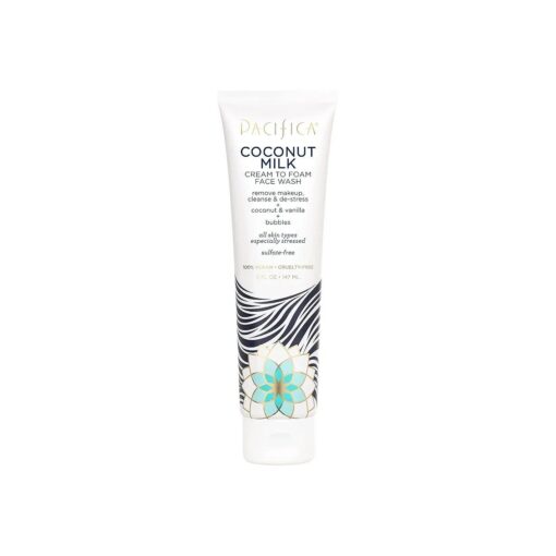 Pacifica Beauty, Coconut Cream To Foam Daily Face Wash & Cleanser, Coconut Water + Vitamin E, Cleansing And Foaming, For All Skin Types, Sulfate + Paraben Free, Clean Skin Care, 5 Fl Oz ( Pack of 1 )