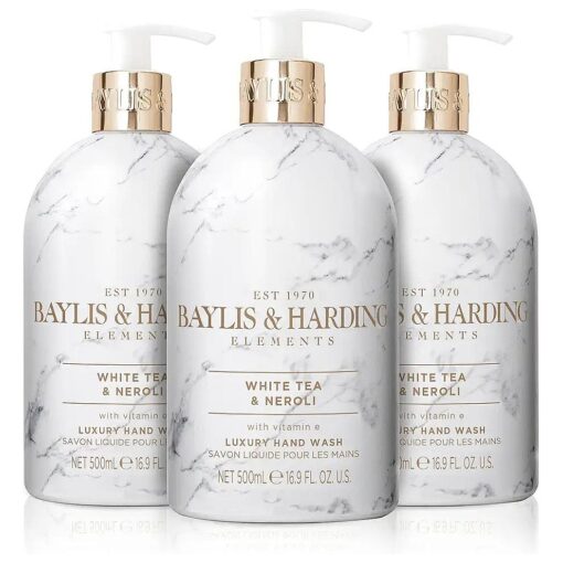 Baylis and Harding Elements White Tea and Neroli, 500ml Hand Wash, Pack of 3