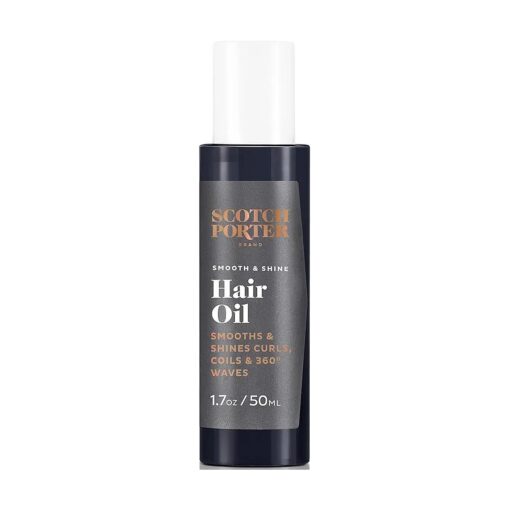 Scotch Porter Smooth & Shine Hair Oil for Men | Seals in Moisture, Detangles & Prevents Frizz | Free of Parabens, Sulfates & Silicones | Vegan | 1.7oz