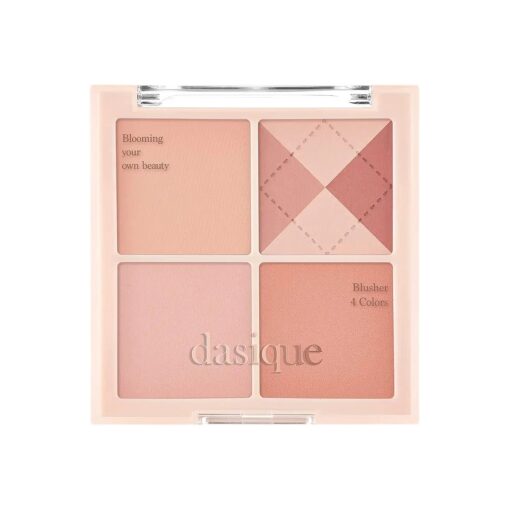 Dasique Blending Mood Cheek # 04 Beige Knit l Vegan, Cruelty-Free l 4 Blendable Shades in Lightweight, Long-lasting, Smooth Powder