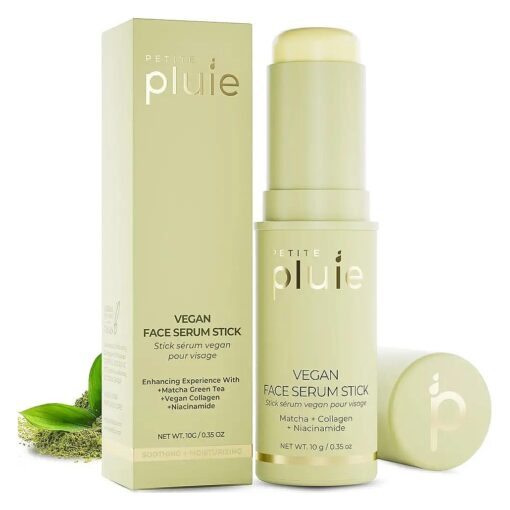 Vegan Face Serum Stick ( 0.35 oz ) with Green Tea, Collagen, Adenosine, and Niacinamide For Anti-Aging & Moisturizing Balm Stick, Hydrating Stick For Face Korean