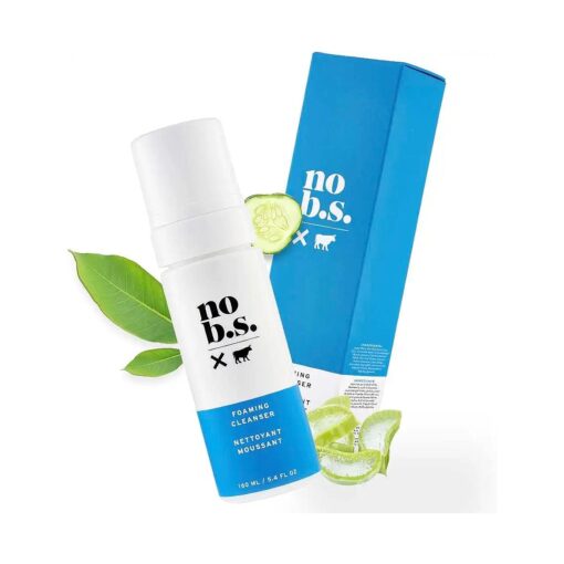 No BS Foaming Cleanser Natural Face Wash with Green Tea & Aloe, for Women -Men, Great for Acne & Dry Skin, Vegan ( 5.4 oz ) .Includes Free skincare samples .