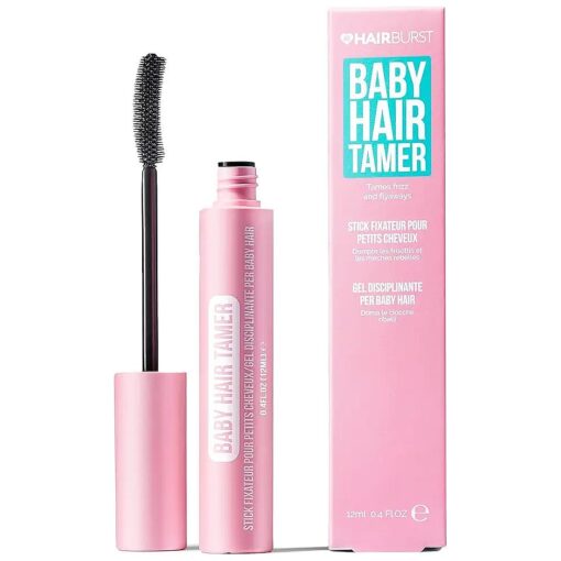 HAIR BURST Baby Hair Tamer Stick - Instant Smoothing & Finishing Baby Hair Flyaway Tamer, Non-Greasy Hair Frizz Control Brush with Nourishing Coconut & Argan Oils, Vegan & Cruelty-Free