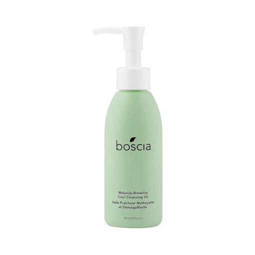 BOSCIA MakeUp-BreakUp Cool Cleansing Oil - Vegan & Cruelty-Free - Oil-Based Face Cleanser Makeup Remover - For Dry, Normal, Combination & Oily Skin Types - With Rose Hip & Vitamin E - 150 mL