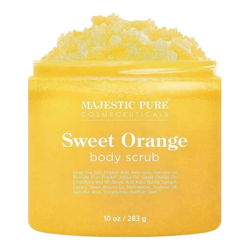 Sweet Orange Body Scrub - Exfoliates, Moisturizes, and Nourishes Skin, 10 oz