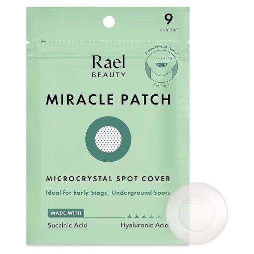 Rael Pimple Patches, Miracle Microcrystal Spot Cover - Hydrocolloid Acne Patches for Early Stage, with Tea Tree Oil, for All Skin Types, Vegan, Cruelty Free ( 9 Count )