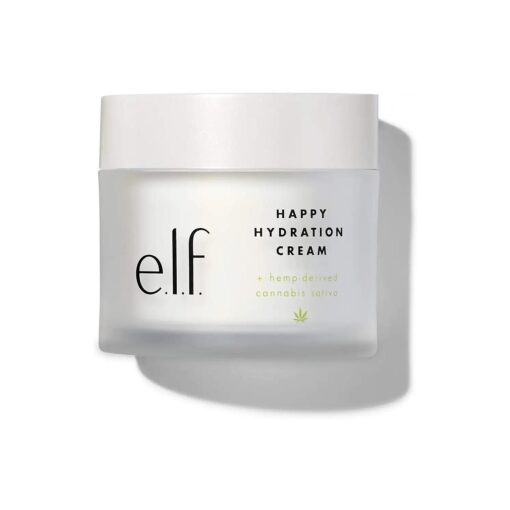 e.l.f, SKIN Happy Hydration Cream, Calming & Ultra-Hydrating Face Moisturizer, Infused with Hyaluronic Acid & Vitamin B5, Vegan & Cruelty-Free, 1.7 Oz