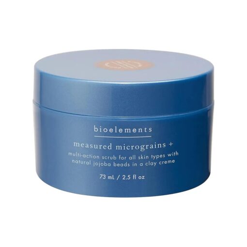 Bioelements Measured Micrograins + - 4 fl oz - Multi-Action Facial Scrub for All Skin Types - Featuring Natural Jojoba Beads in a Clay Creme - Vegan, Gluten Free - Never Tested on Animals