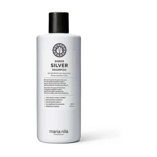 Maria Nila Sheer Silver Shampoo Fl Oz ml Neutralizes Golden Shades Violet Pigments Gives Cool Tone 100 % Vegan & Sulfate/Paraben free