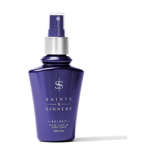 Saints & Sinners Velvet Divine Leave-In Moisturizing Conditioner Hair Detangler Spray for ALL TYPES, Helps Dry Dull Frizzy Coarse Tangled Thermally Environmentally Damaged oz