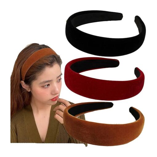 Velvet Wide Headbands for Women Soft Head Bands Diademas Para Mujer De Moda Hairbands for Women Girls Fashion No Slip Headband for Women Hairbands Hair Accessories