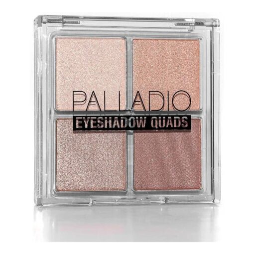 Palladio Eyeshadow Quads, Velvety Pigmented Blendable Matte, Metallic and Shimmer Finishes, Creamy Formula, Four Way Quad Eye Shadow Palette, Talc-Free ( Ballerina )