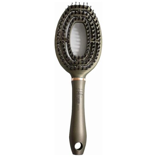 Halo Titanium Paddle Brush - Blowout, Smoothing Paddle Brush Boar/Nylon Mixed Bristles - Titanium | Achieve Faster Drying Time | Great for Sensitive Scalps, Wigs and Extensions