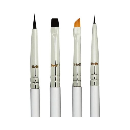 Eyeliner Brush Fine Angled Set - For Liquid Gel Liner Applicator Bent Stencils Thin Pencil Pen Real Small Sharpener Angle Wing Tips Firm Makeup Brushes Black Stamp Winged Kit Flat Waterproof Cat Eye