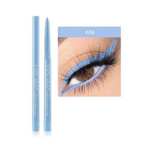 Colourful Retractable Eyeliner Eye Shadow Pencil, Natural Matte Long Lasting Metallic Eyeliner Pencil Glitter Eyeliner ( 8 )