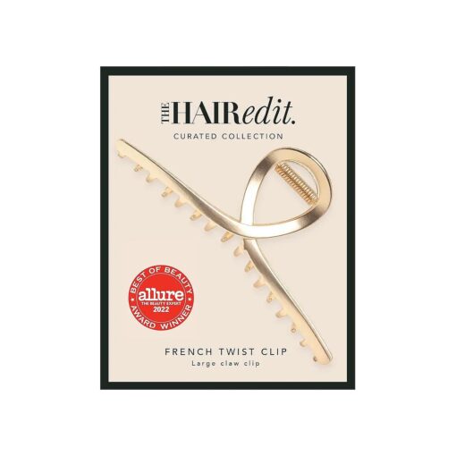 The Hair Edit French Twist Claw Clip - Large Gold Metal Loop Jaw Clip