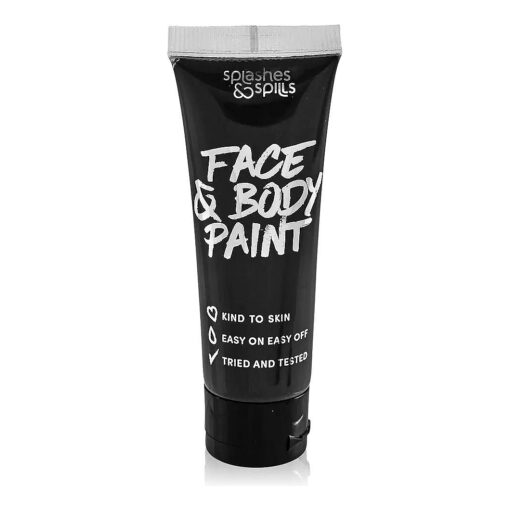 Face and Body Paint Cream, 30ml - Pretend Costume and Dress Up Makeup by Splashes & Spills ( Black )