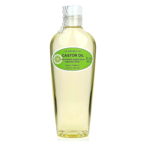 Dr Adorable - 8 oz - Premium Castor Oil - 100 % Pure Natural Organic Cold Pressed Virgin