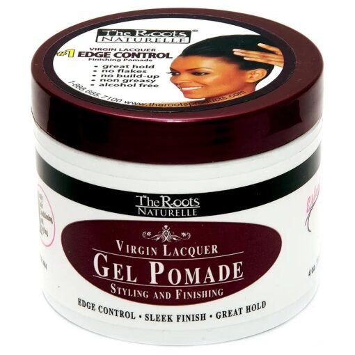 The Roots Naturelle Virgin Lacquer Gel Pomade For Edge Control ( 4 Oz Jar )