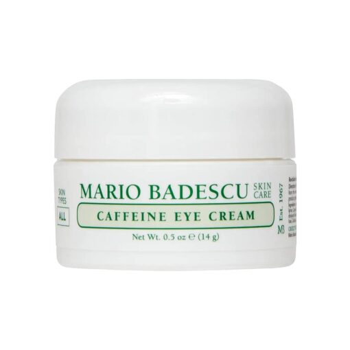 Mario Badescu Caffeine Eye Cream for All Skin Types | Visibly Decreases Dark Circles and Under Eye Bags, Formulated with Caffeine & Squalane, 0.5 Oz ( Pack of 1 )