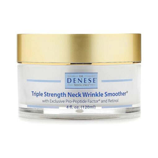 SkinScience Triple Strength Neck Wrinkle Smoother Tighter, Firmer Neck with Enhanced Peptide Technology, Retinol, Marine Collagen, Jojoba & More - Paraben-Free, Cruelty-Free - 4oz