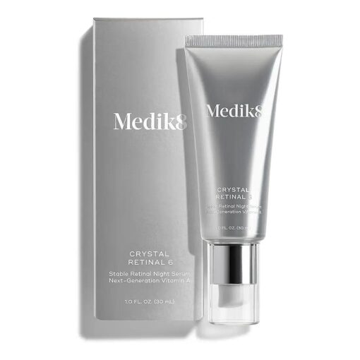 Medik8 Crystal Retinal 6 Serum - Vitamin A Face Treatment Cream - Provides Youthful Glow to Aging Skin - Dual Layered Stability for Maximum Potency - Progressive Strength Formula Options - 1 oz